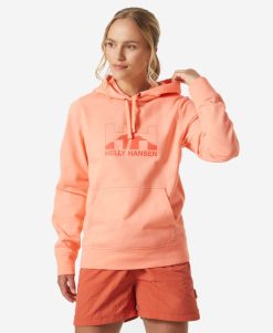 Hoodies & Jumpers | Women Helly Hansen Womens Nord Graphic Pull Over Hoodie, Rose Quartz 058 Rose Quartz