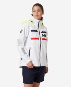 Sailing Jackets | Women Helly Hansen Womens Salt Navigator Jacket, White 001 White