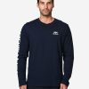 T-Shirts | Men Helly Hansen Yu L/S T-Shirt, Navy 597 Navy