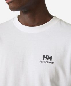 T-Shirts | Men Helly Hansen Yu L/S T-Shirt, White 001 White