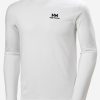 T-Shirts | Men Helly Hansen Yu L/S T-Shirt, White 001 White