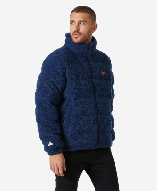 Puffy Jackets | Men Helly Hansen Yu Teddy Pile Jacket, Ocean 584 Ocean