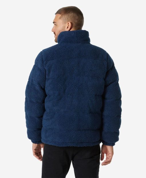 Puffy Jackets | Men Helly Hansen Yu Teddy Pile Jacket, Ocean 584 Ocean